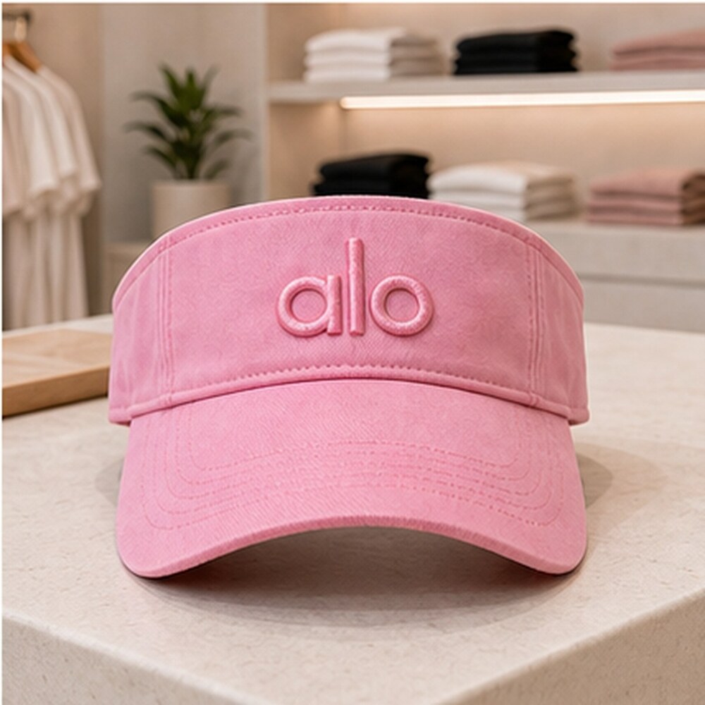 ALO Yoga Pink Resort Open Top Visor Hat OS